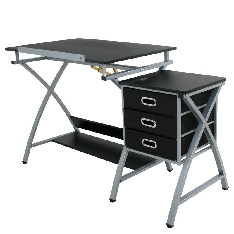 Adjustable Drafting Table with Stool, Art & Craft Workstation, Folding Design