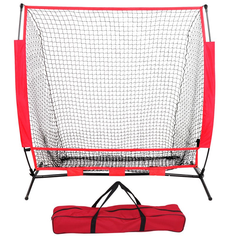 Portable Baseball & Softball Hitting Net 5x5 Feet with Carry Bag for Training