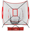 7' x 7' Baseball Softball Practice Net with Strike Zone, Frame & Carry Bag