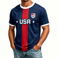 USA Soccer Jersey 2026 Crewneck – Zimjoy Men’s National Team Shirt, Wine, 3XL