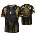 Zimjoy Mexico Soccer Jersey Men’s Crew Neck Short Sleeve - Black 2XL