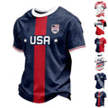 USA Soccer Jersey for Men 2026 Team Football Shirt – Short Sleeve Crewneck, Wine (Size M)