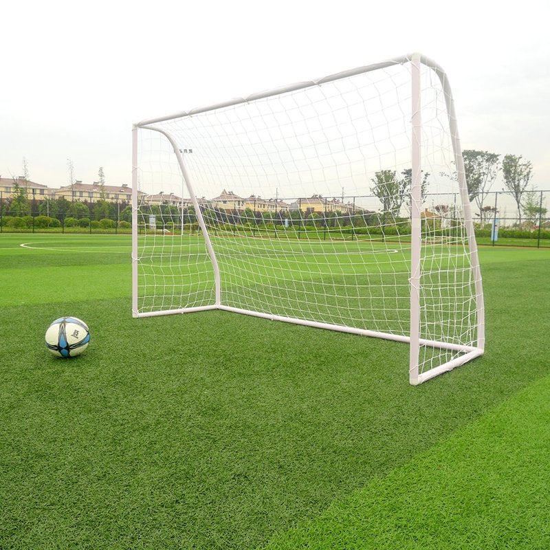 Portable 8x5x2.7 ft Soccer Goal with Net and Anchors – Outdoor Practice Training Aid, White