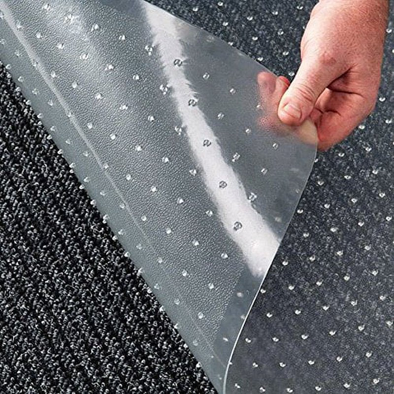Office Chair Mat for Carpet Floor Protection 120x90cm Transparent PVC