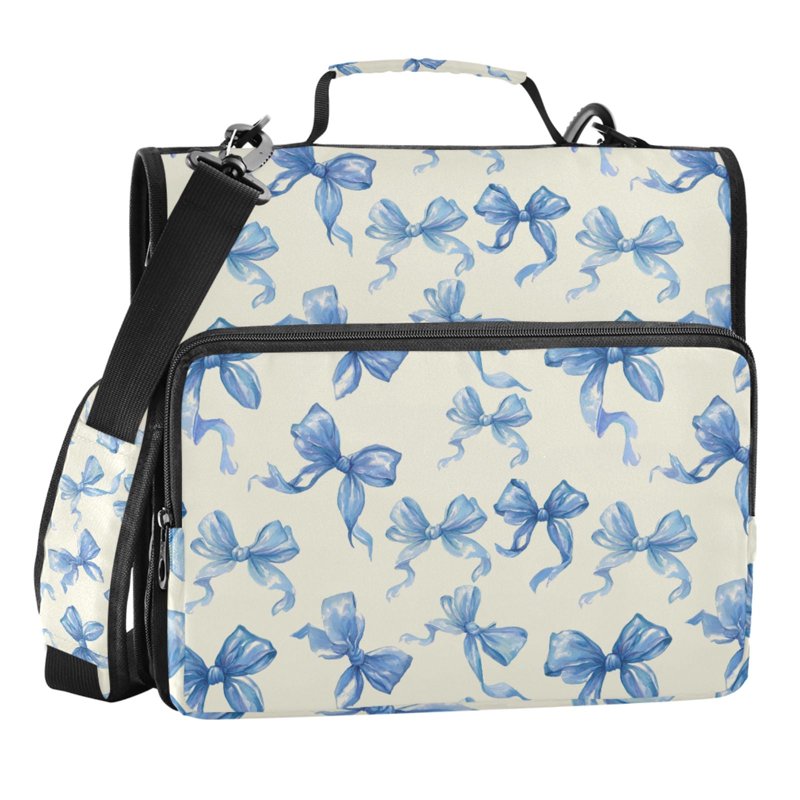 Zipper Binder with Shoulder Strap and Handle - 1.5 Inch Capacity Organizer