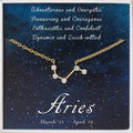 Horoscope Zodiac Necklace in Gold, Silver or Rose Gold - Constellation Pendant Jewelry