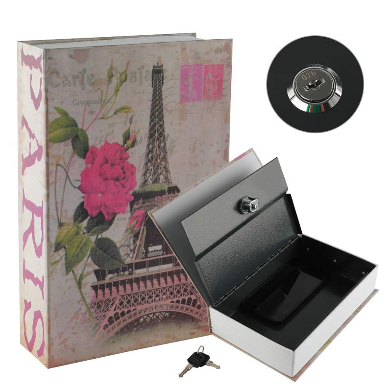 Portable Hidden Book Safe - Dictionary Style Security Lock Box for Jewelry Cash & Valuables
