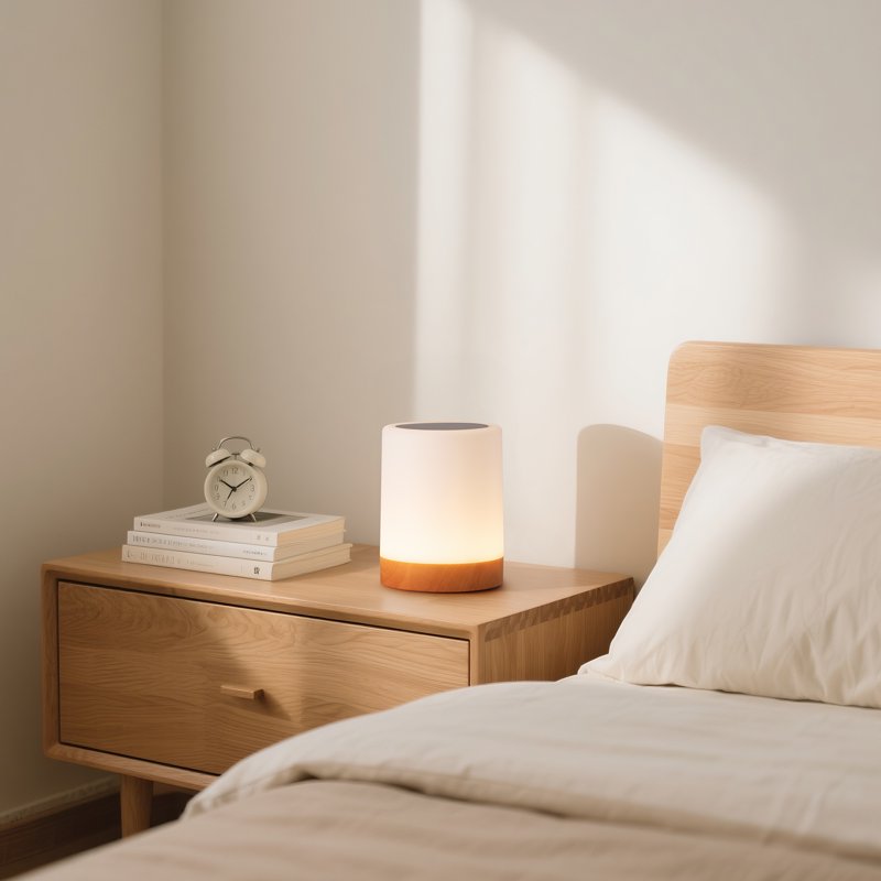 Dimmable RGB Night Light Table Lamp with Remote for Bedroom Nursery