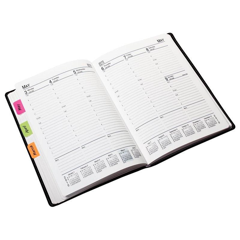 Fluorescent Color File Folder Tabs - 66 Durable Plastic Labels 1 x 1-1/2"