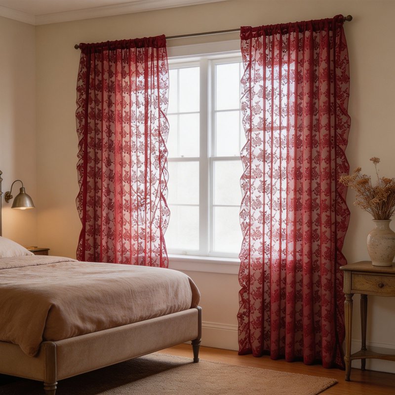 Semi-Sheer Light-Filtering Curtains for Living Room & Bedroom, 78 Inch Length