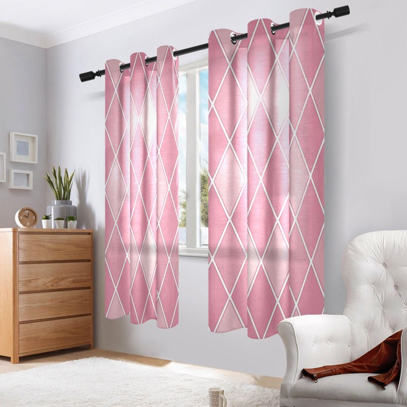 Sheer Curtain 2 Panels Set Light Filtering Grommet Drapes for Bedroom Living Room