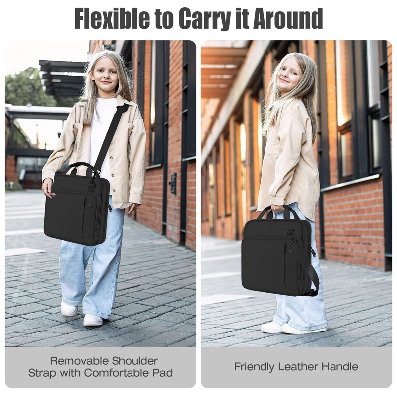 2-Inch 3-Ring Zipper Binder with Strap Handle, Multi-Pocket Office & School Organizer