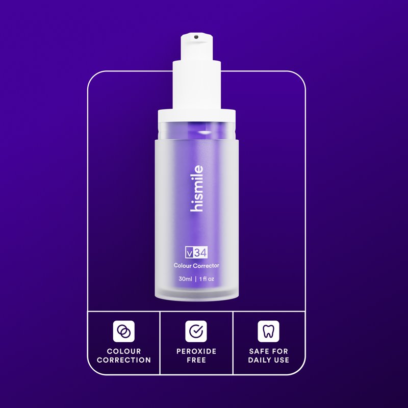 V34 Colour Corrector Purple Toothpaste Serum for Brightening Teeth