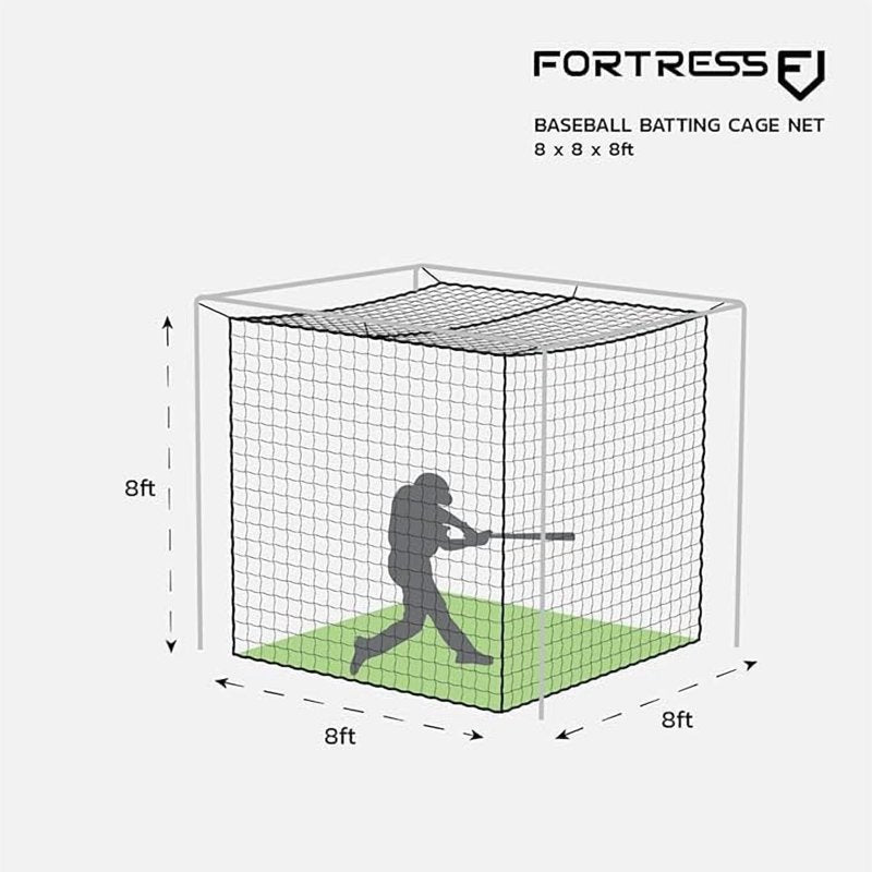 Heavy-Duty Baseball Batting Cage Nets - Fully Enclosed, Weatherproof, 14 Sizes