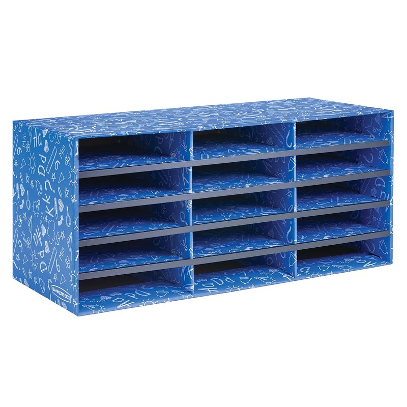 Classroom Literature Organizer with 15 Compartments - Centralized School Storage
