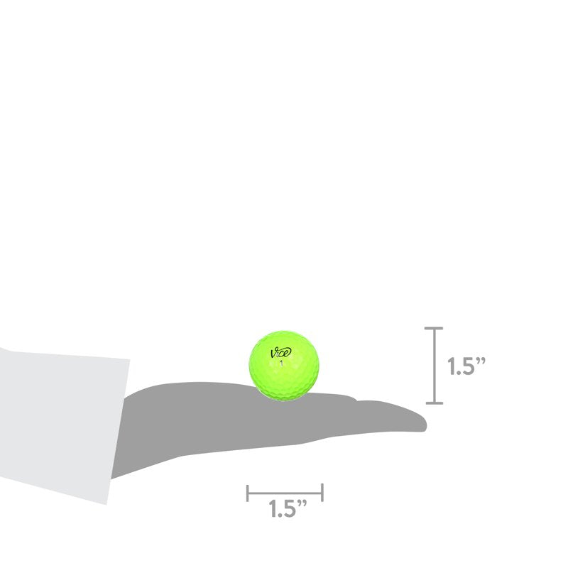 Vice Pro Plus Lime Golf Balls 12 Pack - Neon Lime, 4 Pack Variation Included