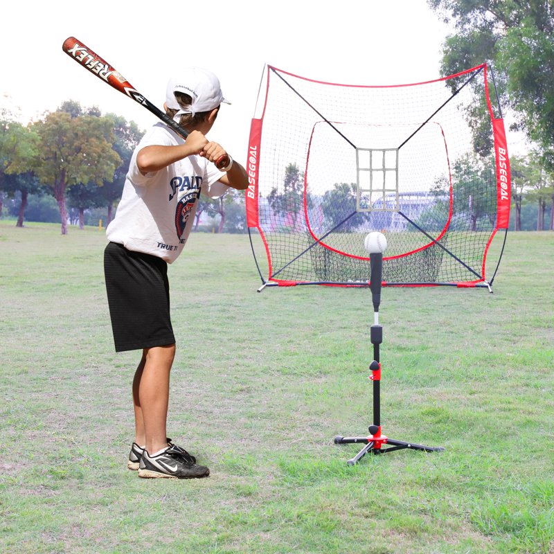 Kids Baseball Batting Tee Adjustable Portable Hitting Practice Equipment