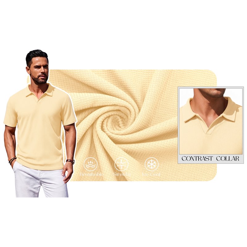 Men's Polo Shirts Short Sleeve Casual Classic Golf Tops for Summer