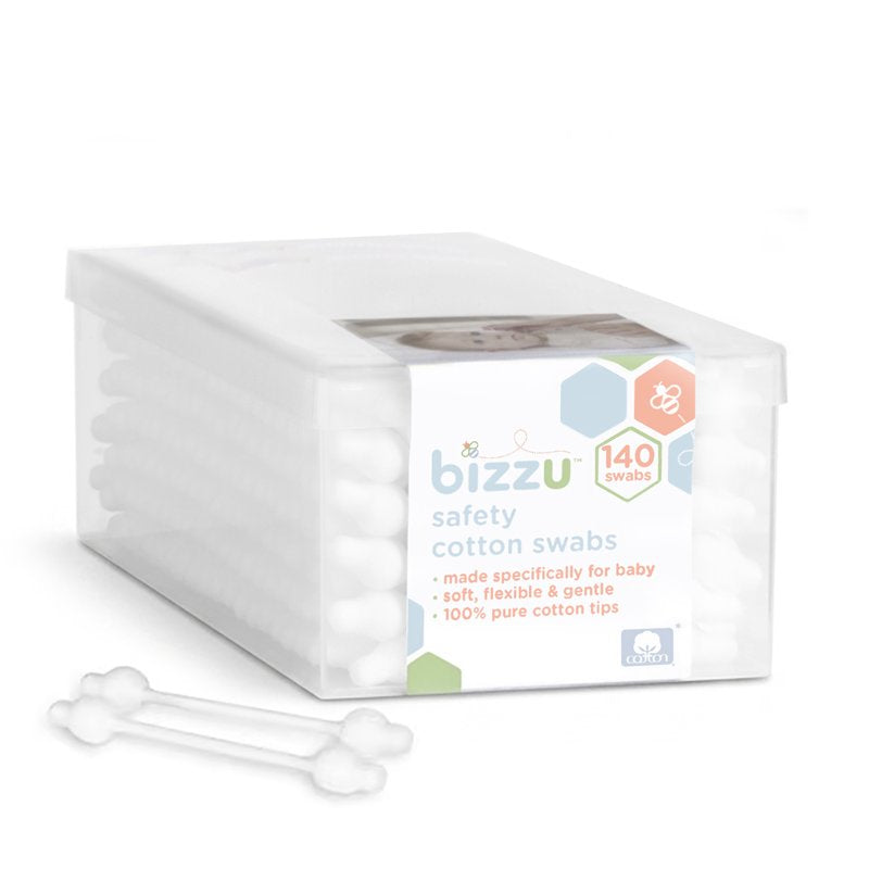 Baby Safety Cotton Swabs 140 Count - Soft, Gentle, Safe for Newborns & Toddlers