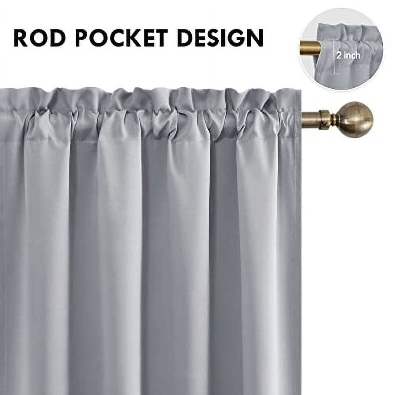 Blackout Curtains Room Darkening Thermal Insulated Window Drapes Set of 2