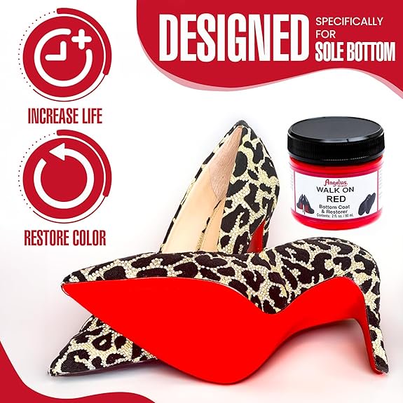 Red Bottom Shoe Restorer & Leather Sole Paint - 2oz