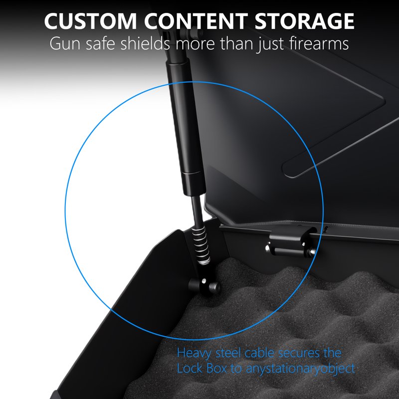 Biometric Fingerprint Gun Safe for Pistols & Valuables, 2-3 Revolvers Storage