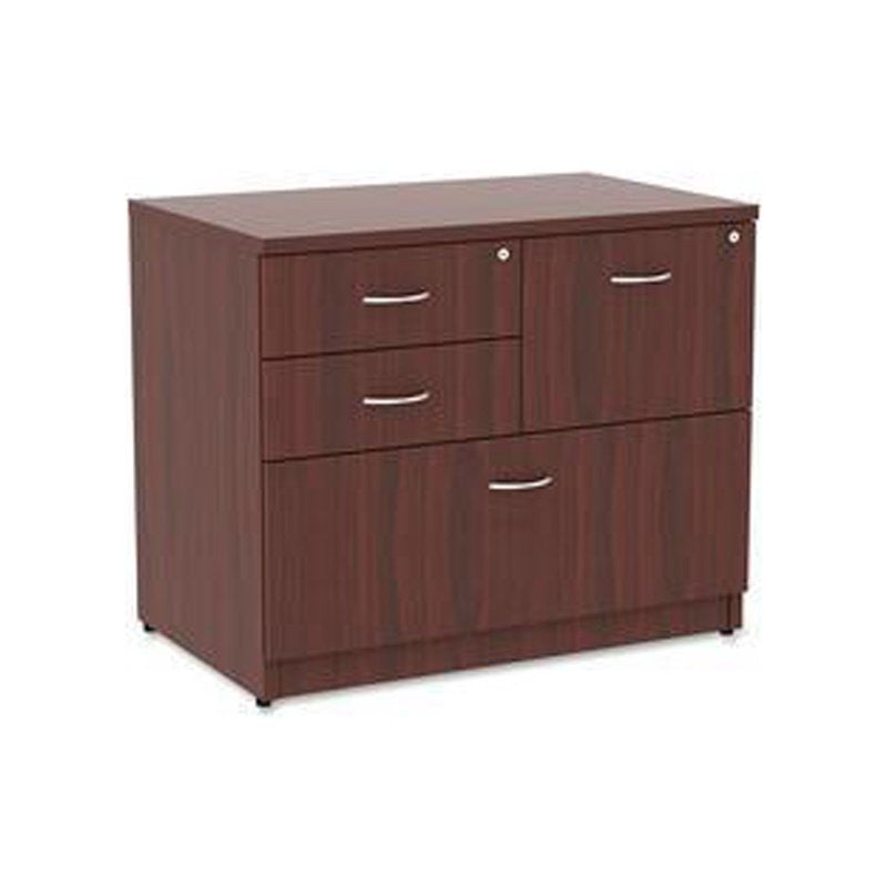 Lorell Essentials 4-Drawer Lateral File Cabinet with Lock & Laminate Finish