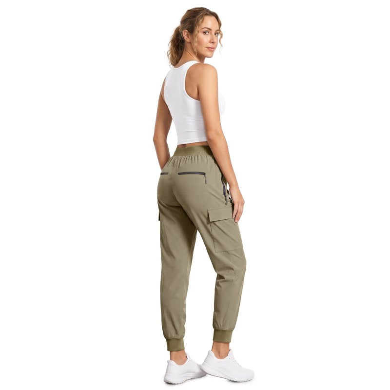 Women Cargo Hiking Pants Lightweight Joggers with Pockets - Quick Dry Outdoor Trousers
