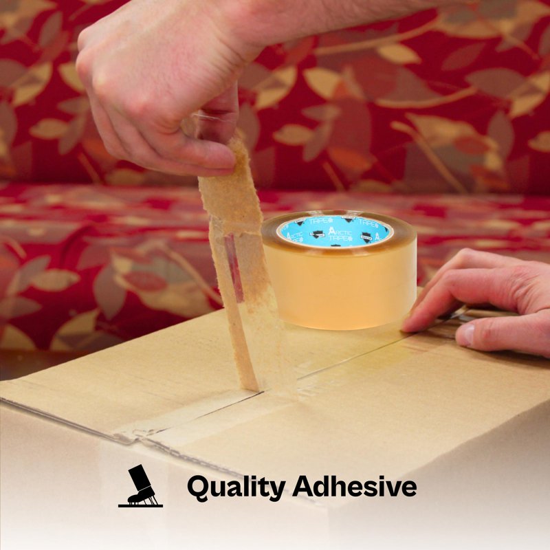 Heavy Duty Clear Cold Temp Packing Tape - 24 Rolls, 3 Inch x 110 Yards