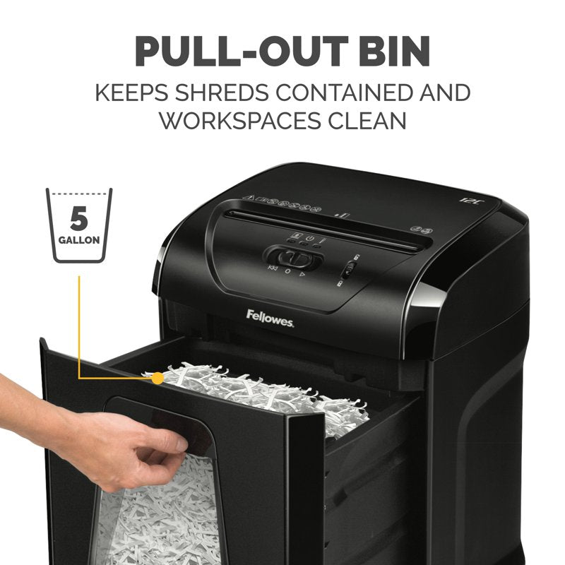 Cross-Cut Paper Shredder 12 Sheets Security Level P-3 SafeSense Technology