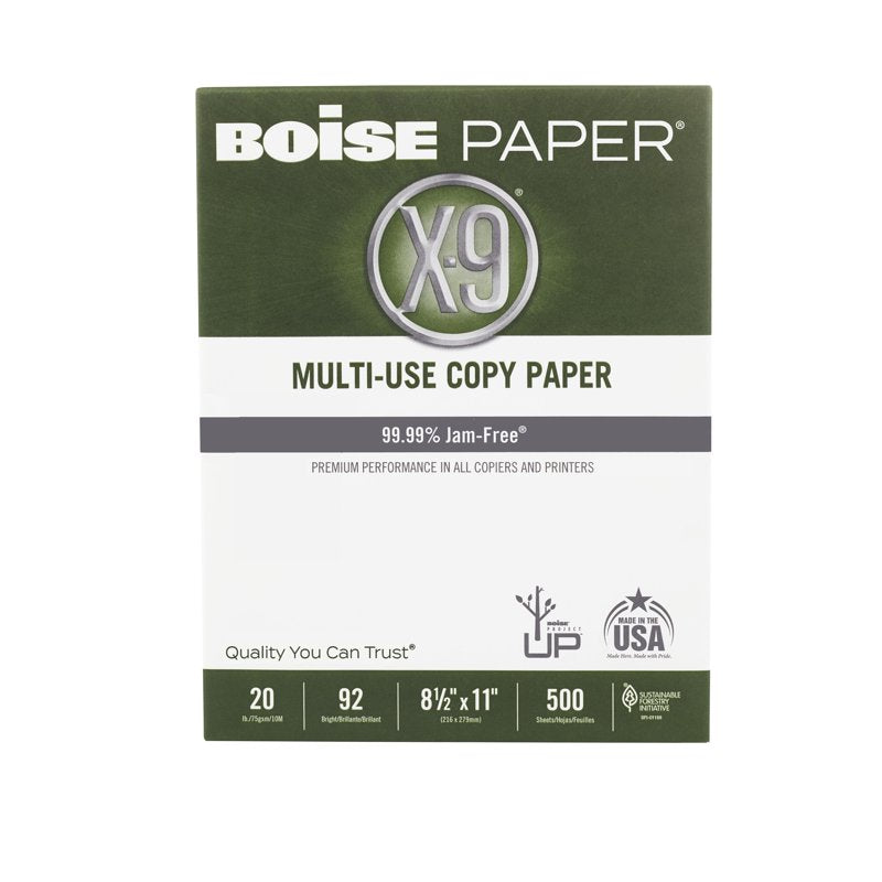 Boise X-9 Multi-Use Copy Paper - 8.5 x 11 Inches, 92 Bright, 20 lb, 10 Ream Carton