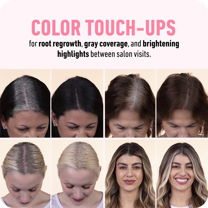 Root Touch Up Powder with Brush - Water-Resistant Hair Concealer for Gray & Thinning Hair