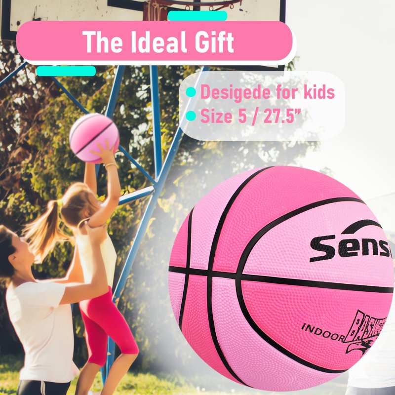 Kids 27.5 Inch Size 5 Basketball for Children & Juniors - Indoor Outdoor Play