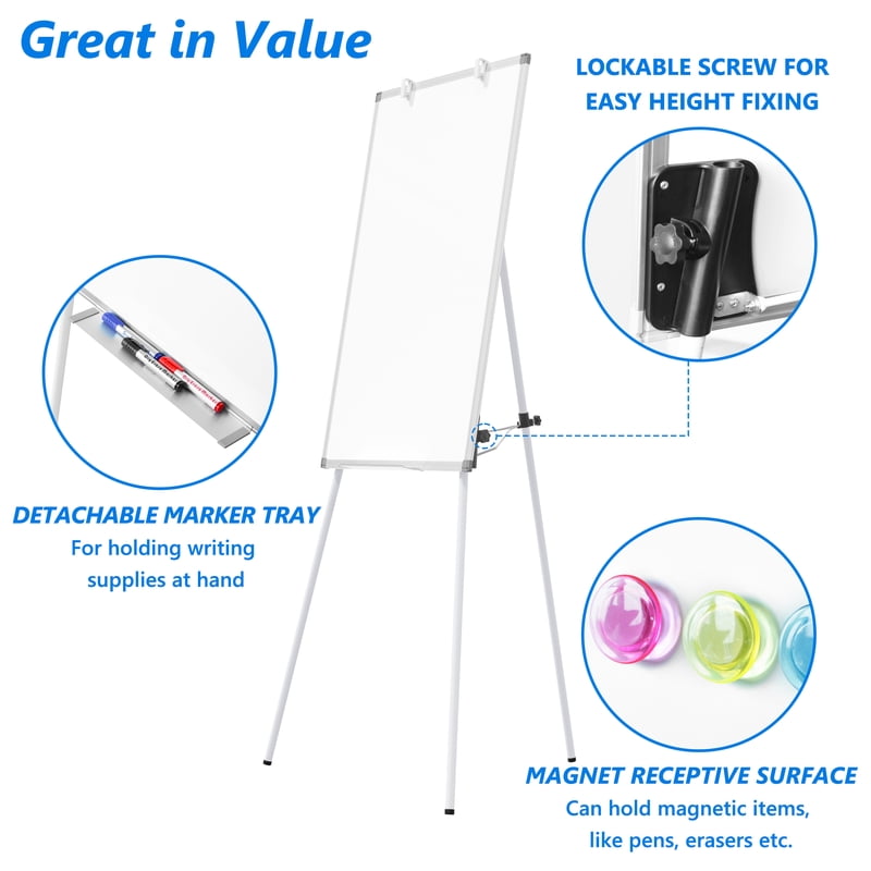 Portable Magnetic Whiteboard with Adjustable Tripod Stand for Home Office School