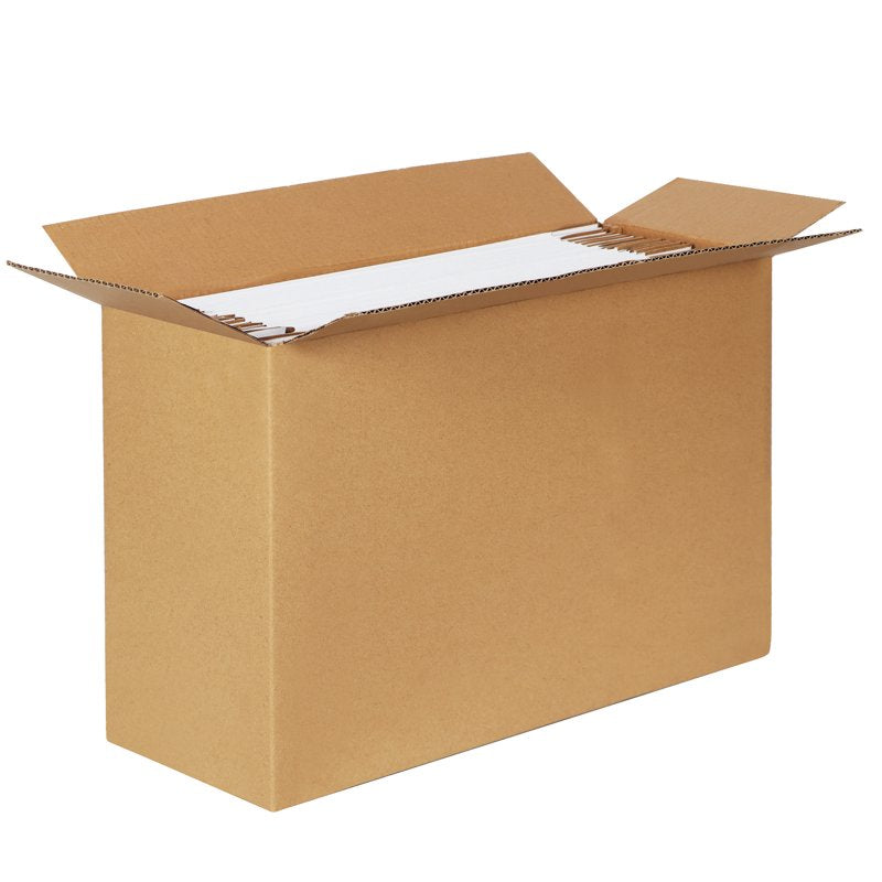 Set of 25 White Corrugated Shipping Boxes 13x10x2 Inches for Small Business