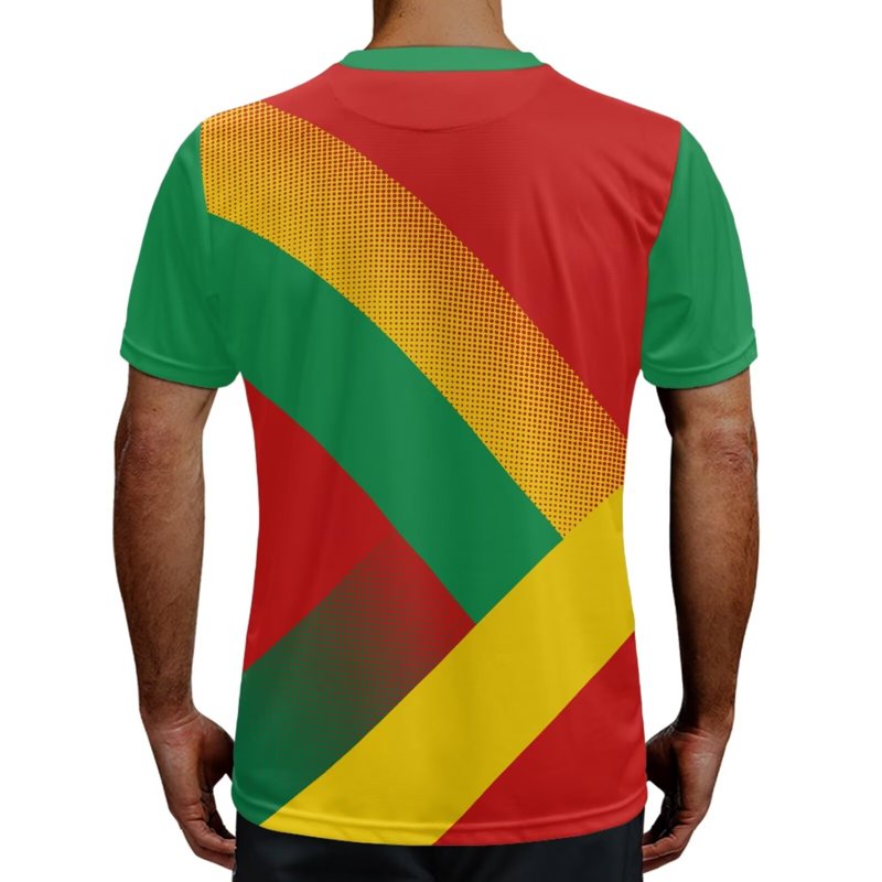 Football Fan Shirts for Men & Teens - Flag & Team Styles, Quick Dry, Summer Athletic Top