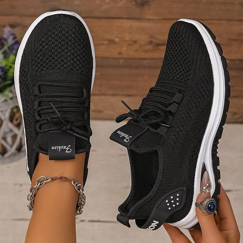 Orthopedic Women's Mesh Sneakers with Arch Support - Wide Fit, Non-Slip