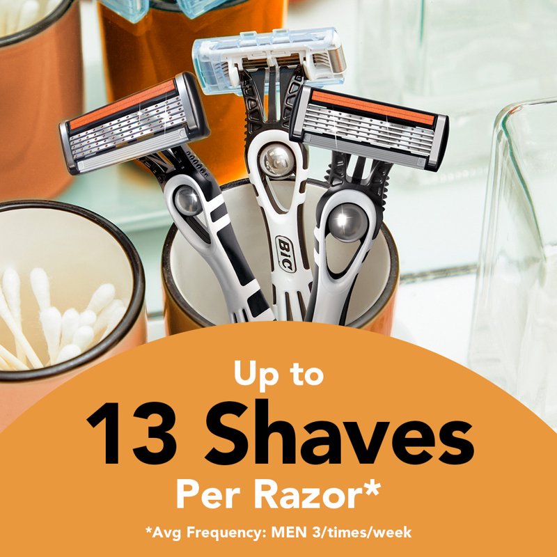 Disposable Men's Razor with 5 Blades - Pack of 10