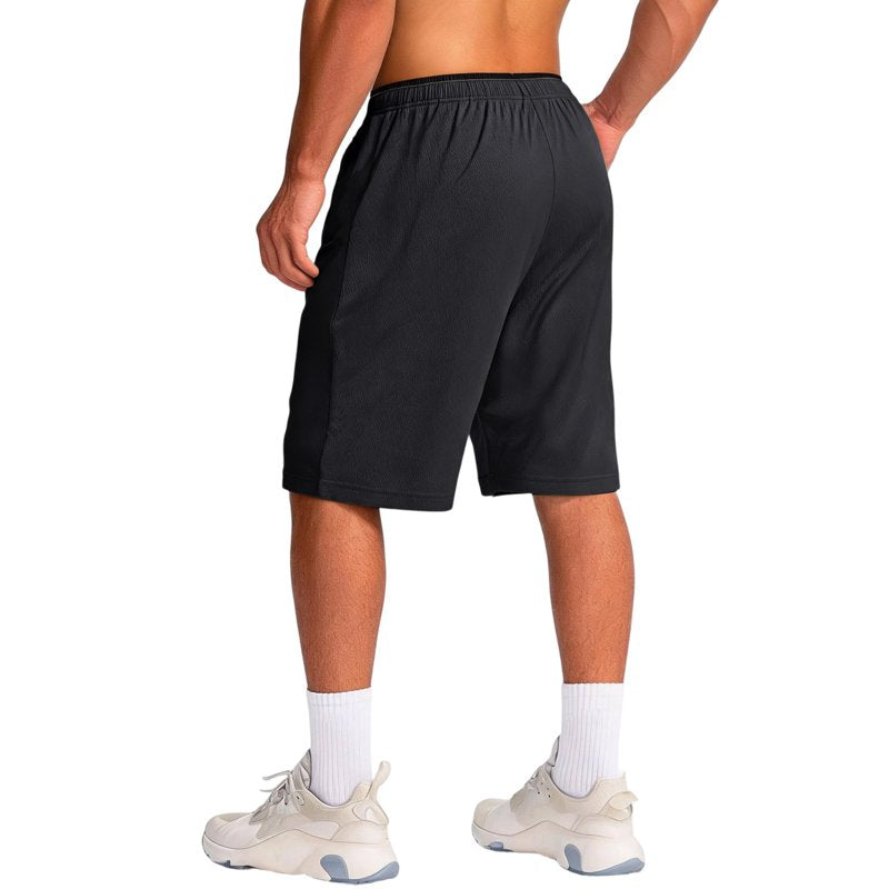 Men's Athletic Shorts with Pockets - Lightweight Quick Dry Gym Workout Bottoms