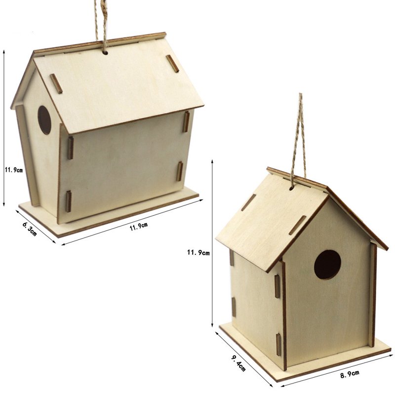 DIY Bird House Kit for Kids Ages 4-8 - Build and Paint Wooden Craft Set