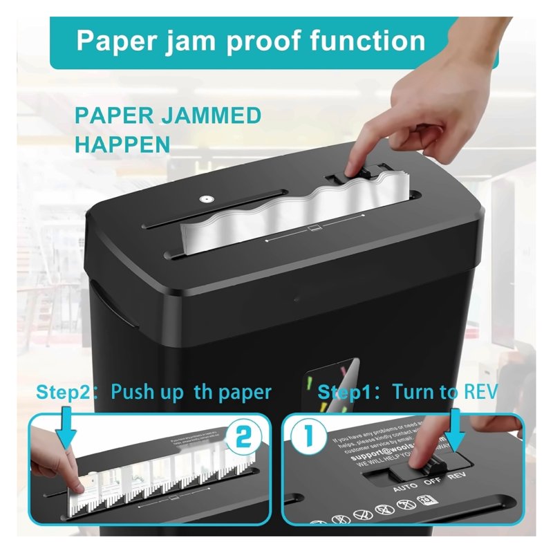 10-Sheet Cross Cut Paper Shredder with CD Credit Card Security Auto Jam Proof Basket
