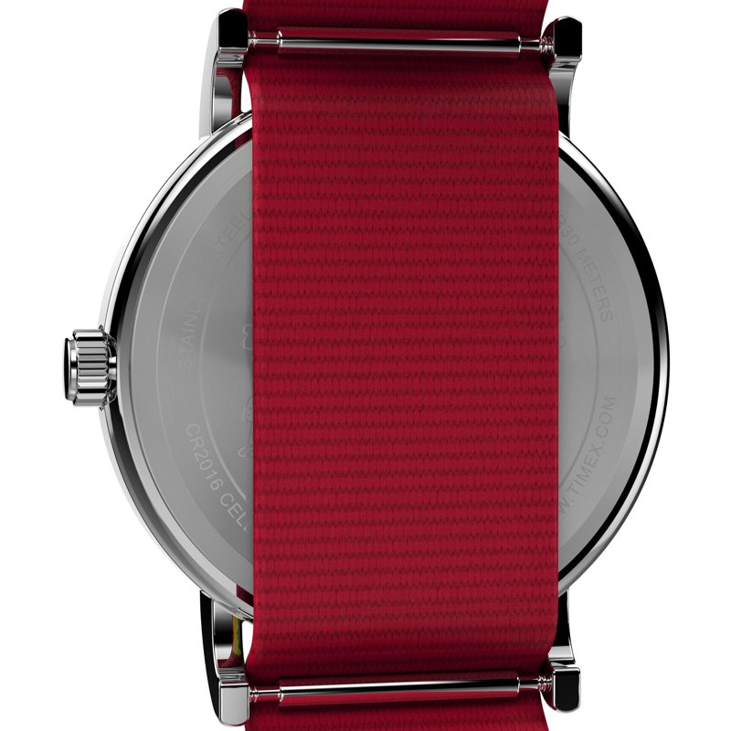 Timex Women's Weekender Peanuts Holiday 38mm Watch with Red Strap and White Dial