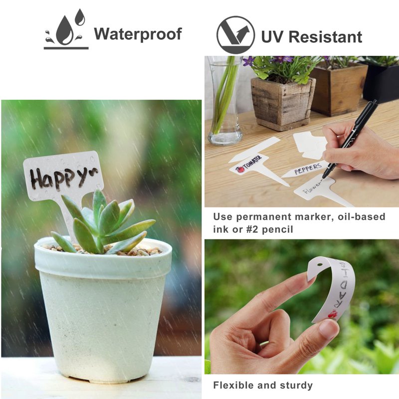 150 Waterproof Garden Plant Labels & Markers with Oil-Based Marker Set