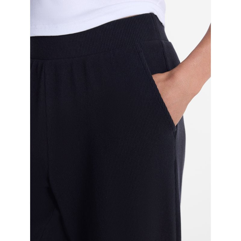 Women's Ottoman Ribbed Joggers - Comfortable Stretchy Pants for Active or Relaxed Wear
