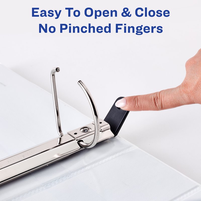 Heavy Duty 3-Inch View Ring Binders - White, 4 Pack
