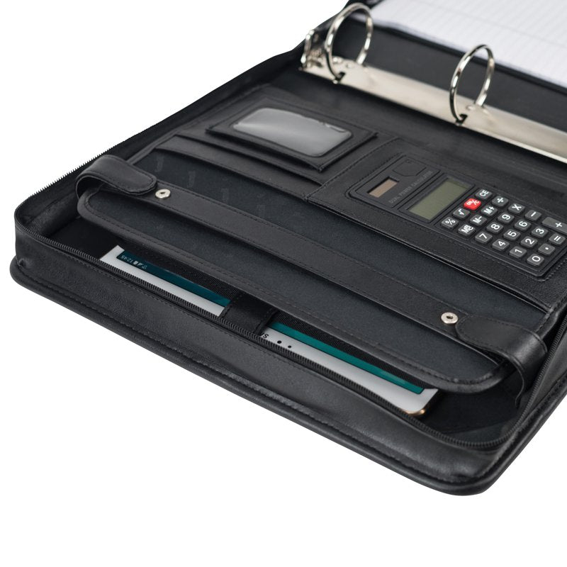 Professional 2-Inch Ring Binder Portfolio with Zippered Case & Tablet Sleeve