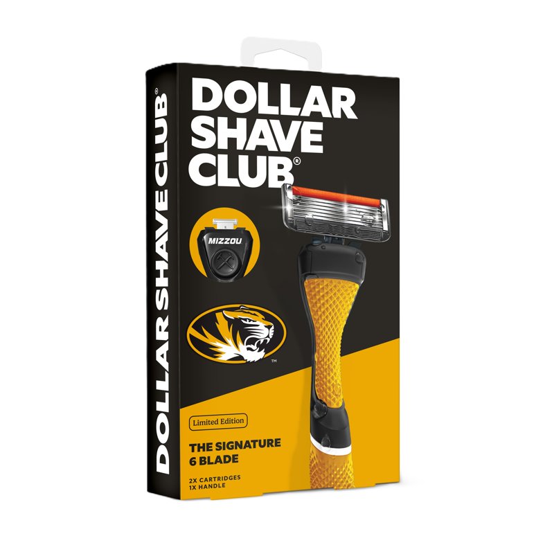 6-Blade Razor Starter Set with Diamond Grip Handle - Shaving Kit for Men