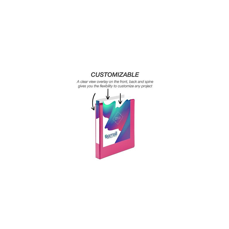 1 Inch Durable Binder with Clear View Cover - 4 Pack, Holds 225 Pages