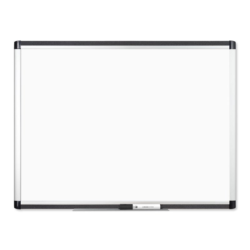 Magnetic Dry Erase Board with Cork Strip 24x18 Inch White Steel Office Memo