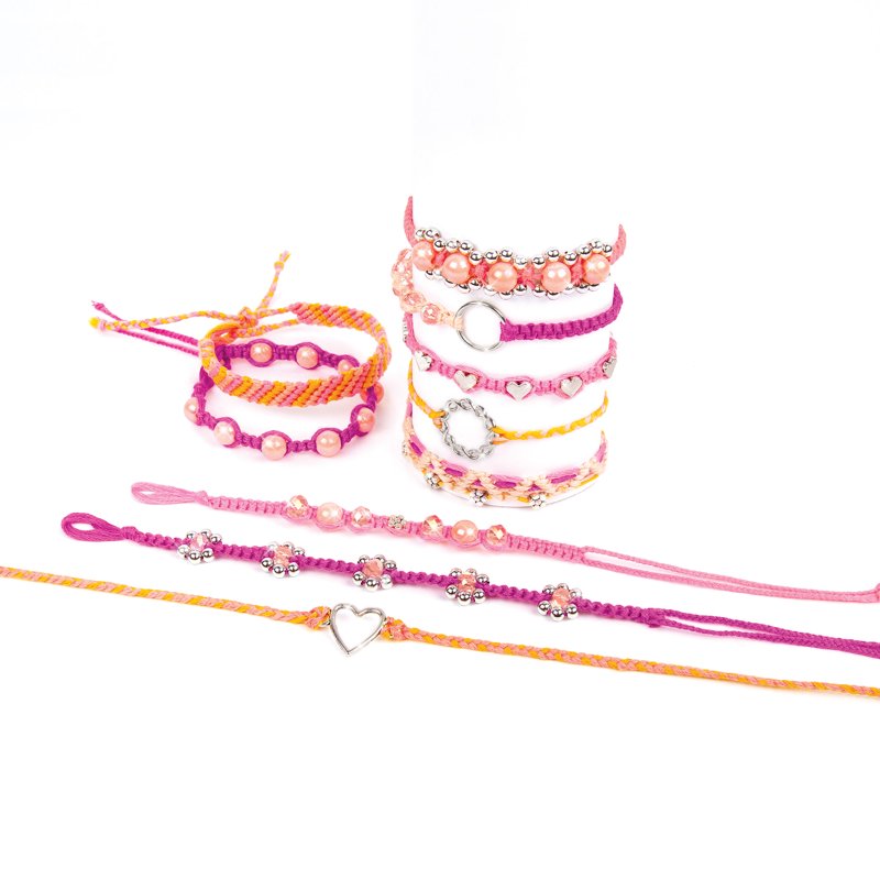 DIY Friendship Bracelets Kit with 8 Knotting Techniques, 114 Pieces for Kids & Tweens